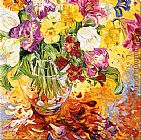 Full Paintings - In Full Bloom inside House by Bobbie Burgers